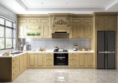 Thiết kế | Thi công trọn gói tủ bếp gỗ sồi (Oak) chữ L