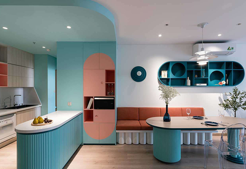 Color block một phong cách thiết kế nội thất quyến rũ