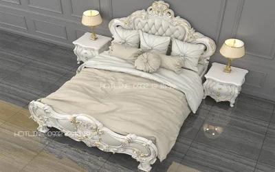 Tô điểm phòng ngủ bằng mẫu giường ngủ tân cổ điển đẹp