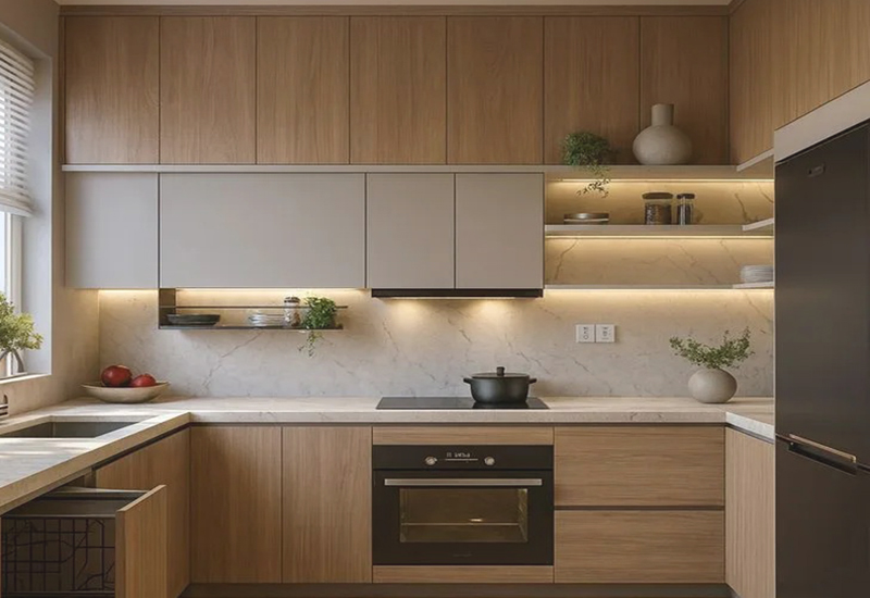 Tủ bếp MDF chống ẩm (lõi xanh) – Thiết kế & Thi công trọn gói